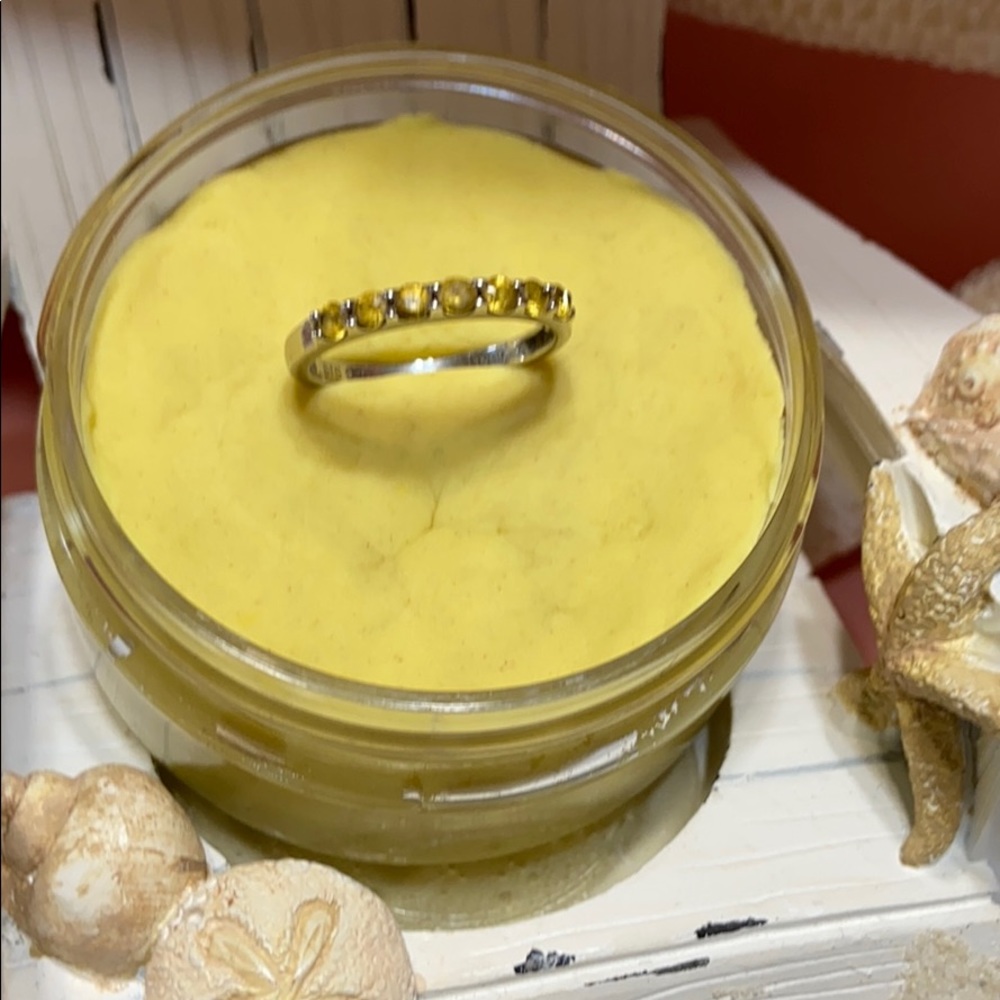 Yellow Sapphire 7 Stone Stackable Band Ring